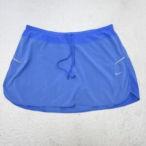 Nike Skort Skirt Womens Size Large Dri Fit Performance Blue Lined Tennis Golf